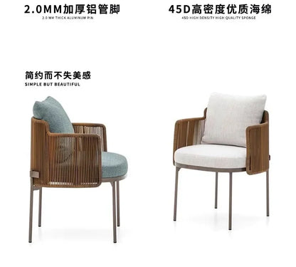 Modern Living Room Garden Chairs Waterproof Camping Lawn Hotel Garden Chairs Homestay Aluminum Furniture Садовый Стул MHSF