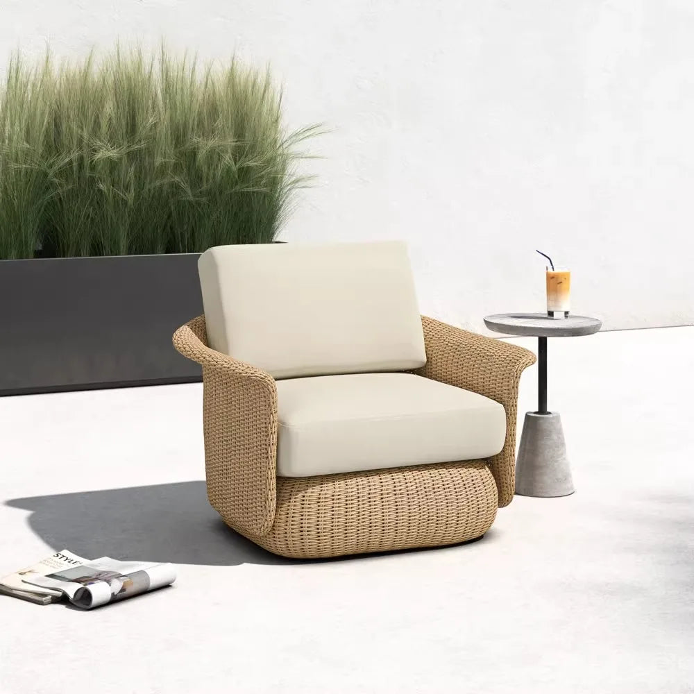 Outdoor Outdoor Terrace Villa High-grade Dining Chair Creative Rattan Chair Outdoor Rattan Chair