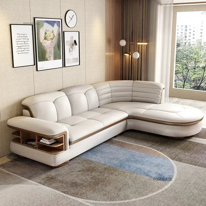 Design Artificial Leather Living Room Sofa Corner Combination Luxury Sofas Living Room Personality Home Furniture