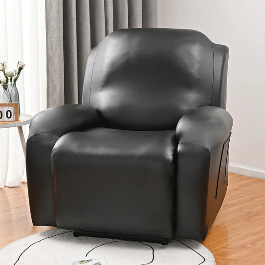 Waterproof PU Leather Recliner Sofa Cover Elastic All-inclusive Chair Covers Oil-proof Armchair Slipcovers Furniture Protector