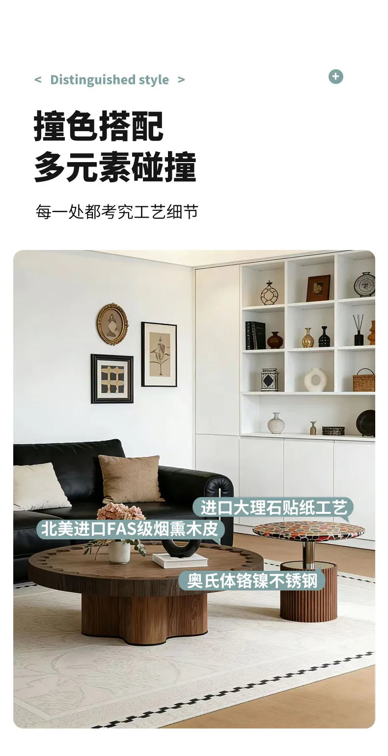 Minimalism Living Room Coffee Tables Bedroom Furniture Homestay Modern Coffee Tables Tea Wooden Furniture ChaJi MH40CJ