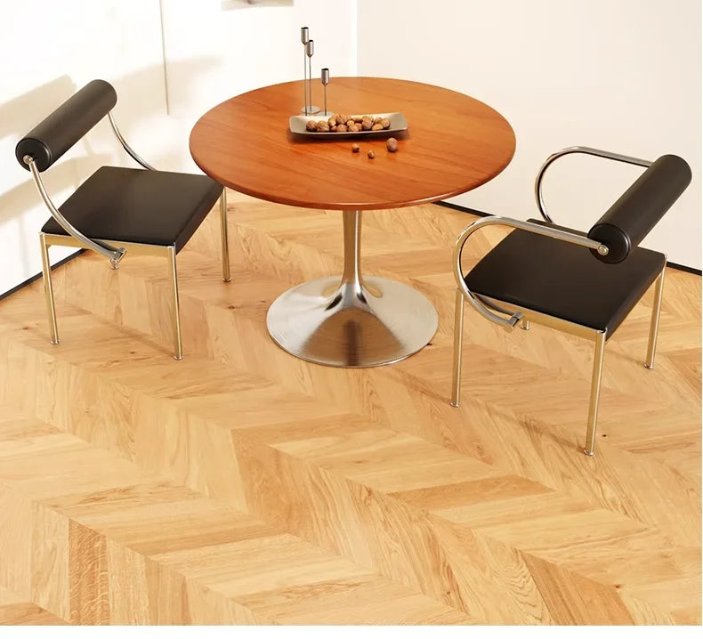 Art Design Simple Dining Chair, Retro Style, Stainless Steel Internet Celebrity Makeup Chair, Living Room Shop Decoration Chair