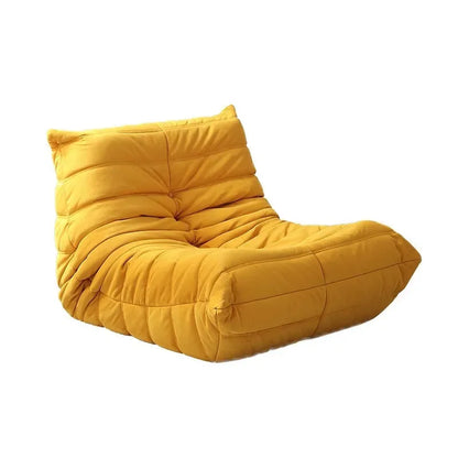 Nordic flannel leather art single and double lazy sofa, caterpillar art small apartment balcony simple leisure reclining chair