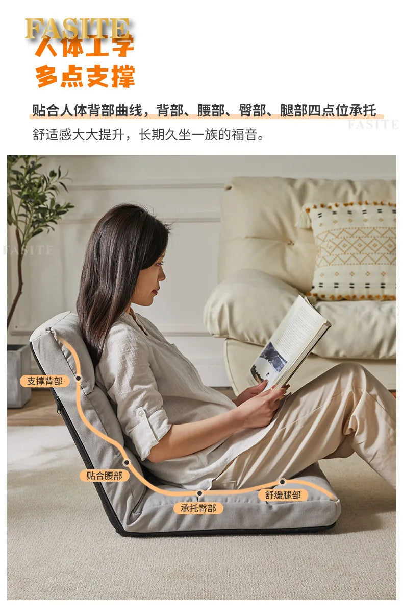 Lazy sofa tatami bay window lazy chair folding fabric can sit single chair balcony bedroom back lying