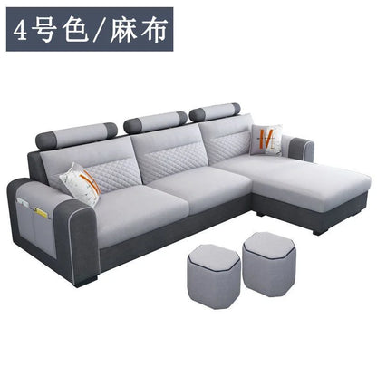 Modern Three-Seat Fabric Sofa Set Convertible Removable for Easy Care for Small Apartment or Modern Living Room for Villas