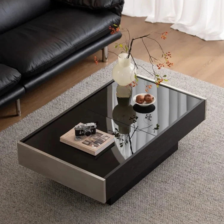 Simple Coffee Table Living Room Tea Table Light Luxury Modern High-Grade Small Apartment Retractable Storage Organizer Tea Table