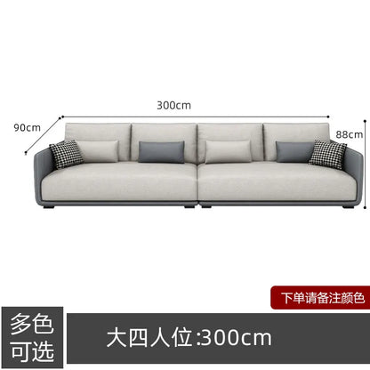 Designer Simple Soft Couches Living Room Comfortable Wood Luxury Modern Sofa Puffs Nordic Home Couch Wohnzimmer Home Furniture