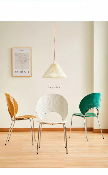 Nordic Dining Chair,home Leisure Transparent Dining Table Chair,minimalist Homestay Chair,hotel Shell Chairs, Sun Backed Chairs