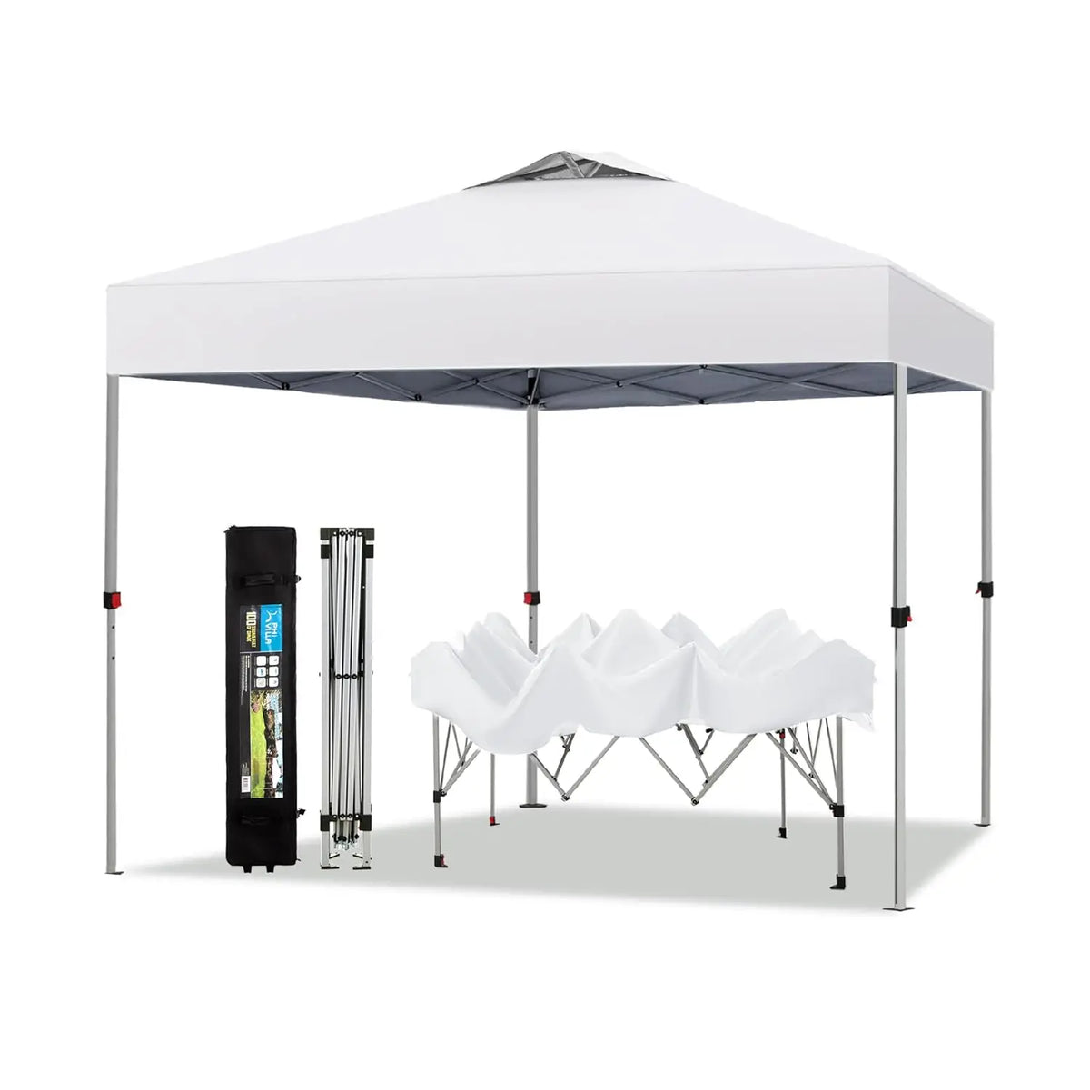 10x10 Pop Up Canopy Tent Easy Outdoor Sun Shade for Events Party 100 Sq Ft Blue, Custom