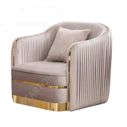 Factory Direct Sales of the Latest Design Luxury Sofa，Velvet Apricot Fabric Living Room Sofa for Hotel Apartment，Sizes Availa