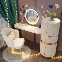 Bedroom Italian Light Luxury Dressing Table Wind Storage Cabinet One Small Apartment Makeup Dresser