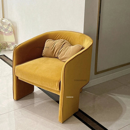 Leisure Fabric Living Room Chairs Designer Lazy Recliner French Living Room Furniture Home Balcony Coffee Shop Backrest Armchair