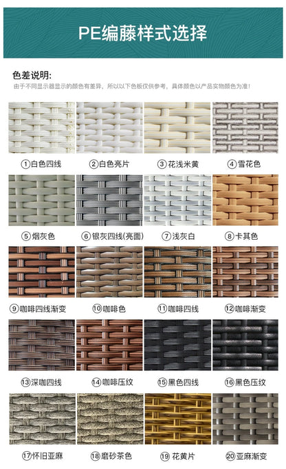 Modern Imitation Rattan Round Sofa Set Outdoor Garden Patio Rattan Woven Sofa Leisure Balcony Rattan Chair Furniture