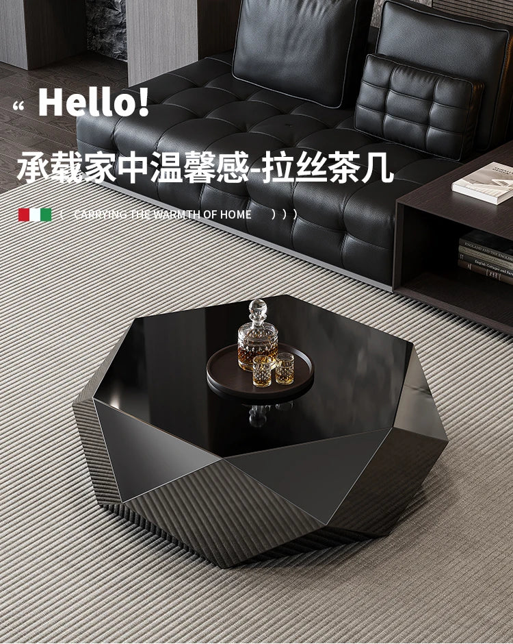 Minimalist diamond coffee table high-end small apartment hotel KTV special-shaped light luxury coffee table