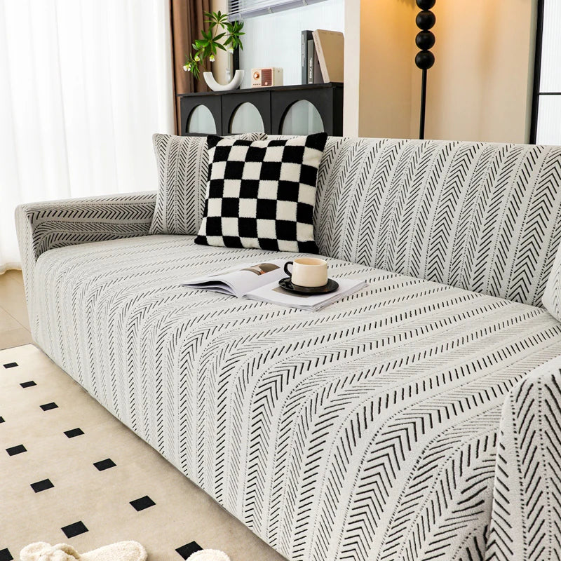 Jacquard Sofa Covers for Living Room Stretch Couch Cover Pets Dogs Friendly Anti Slip Thickened Slipcovers Furniture Protector