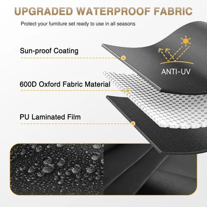 Patio Furniture Sets, 7-Piece Outdoor Patio Furniture with Thick Cushions, Wicker Outdoor Conversation Set Sectional Sofa for B