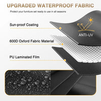 Patio Furniture Sets, 7-Piece Outdoor Patio Furniture with Thick Cushions, Wicker Outdoor Conversation Set Sectional Sofa for B