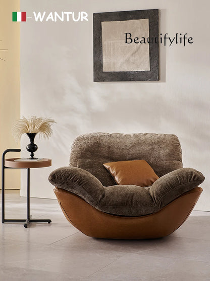 Nordic designer creative modern minimalist living room leisure chair sofa recliner sofa bedroom chair