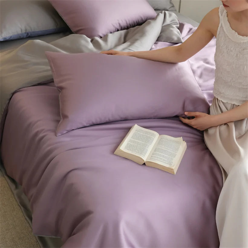 Mulberry Silk Bedding Set Luxury Natural 100% Silk Duvet Cover Set Bed Sheet Pillowcase Single Double Bedsheet King Queen Size