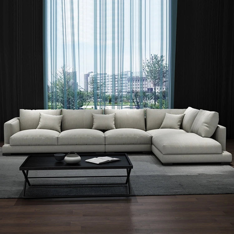 -For Extra Large Black Wide Corner Sofa Fabric Corner Couch 7 Seater Living Room Sofas Floor Couch&