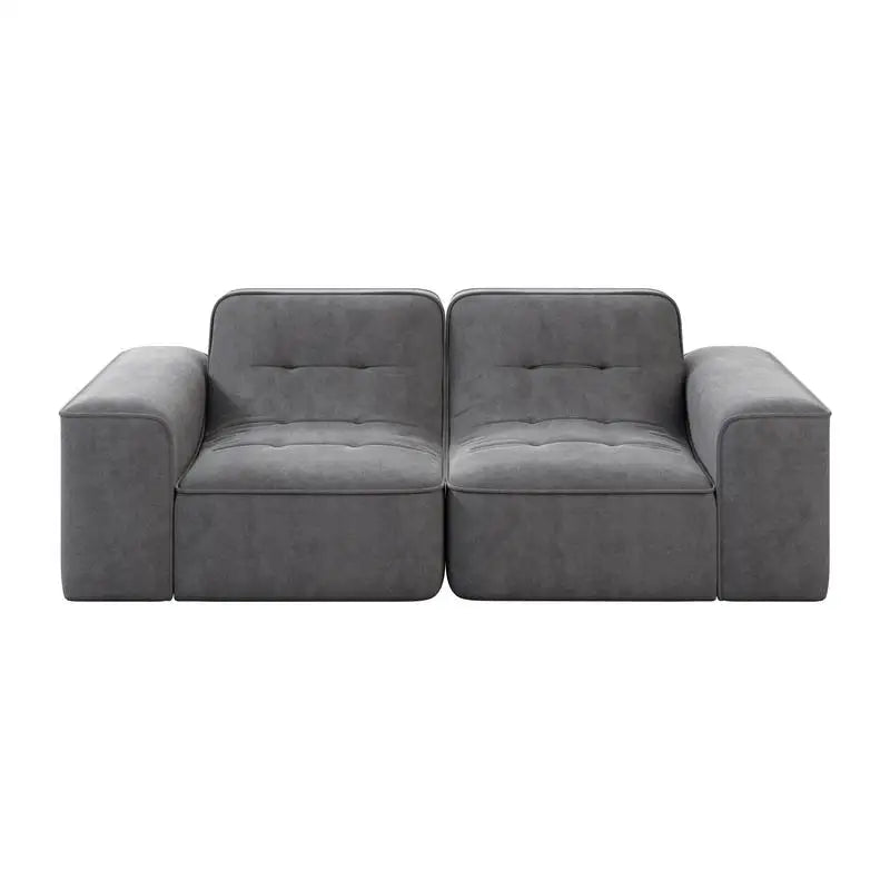 Modern Sparkling Chenille Fabric 83.6 Inch Modular 3-Seater Sectional Sofa Tufted Design Deep Seat Couch Ideal Divano Soggiorno