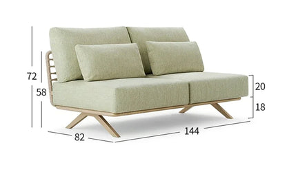Nordic Designer Outdoor Garden Sofas Villa Leisure Area Lazy Sofa Home Balcony Sofa Chair Combination Luxury Outdoor Furniture L