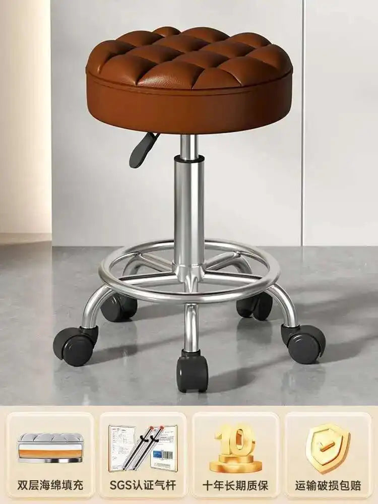 Beauty Chair Specifically Designed for Beauty Salon Adjustable Rotating Pulley Hair Salon Round Stool Tabouret A Roulette 원형의자