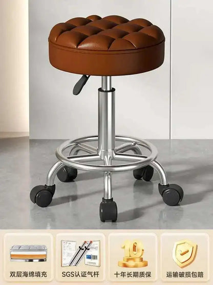 Beauty Chair Specifically Designed for Beauty Salon Adjustable Rotating Pulley Hair Salon Round Stool Tabouret A Roulette 원형의자