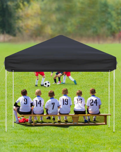 10x10 FT Pop Up Canopy Tent with 3 Adjustable Heights – Outdoor Sun Shade Shelter, 4 Sandbags & Carry Bag, for Parties & Events