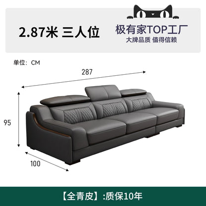 Genuine Leather Modern Sofas Luxury Recliner Comfortable Relax Armchairs Sofas Bedrooms Lazy Sillas Para Sala De Estar Furniture