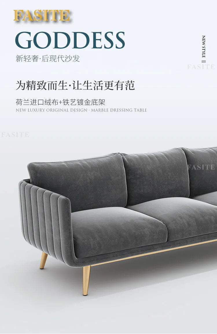 Office sofa Simple modern coffee table combination set Reception room Business meeting three-person sitting area sofa