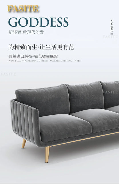 Office sofa Simple modern coffee table combination set Reception room Business meeting three-person sitting area sofa