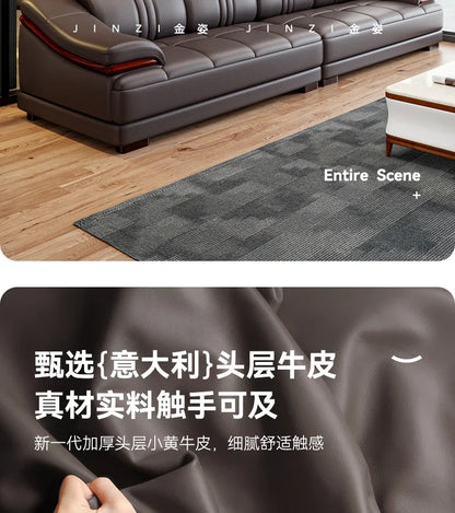 Floor Designer Living Room Sofas Couch Leather Nordic Minimalist Sofas Relaxing Room Decor Sillon Cama Lounge Suite Furniture