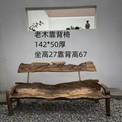 Dead wood back chair courtyard space balcony leisure back chair dead wood ornament