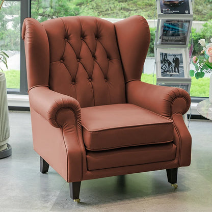 American single sofa  light luxury high-end tiger designer retro study hotel genuine leather godfather cigar chair