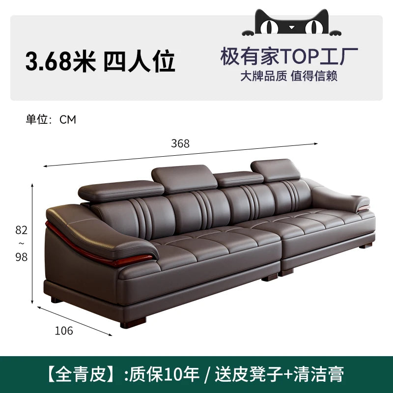 Nordic Genuine Leather Sofas Luxury Armchairs Cinema Comfortable Sofas Living Room Design Fauteuils Salon Home Furniture