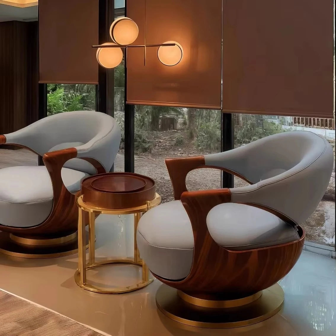 Armchair Ash Wood Walnut Modern New Creative Design Furniture With Genuine Leather Sofa Chair Aesthetic Solid Wood Lounge Chair