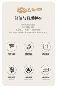 User-friendly Nordic Led Mirror Dressing Table Brown Drawer Bedroom Light Dressing Table Beautiful Storage Furniture Comfy