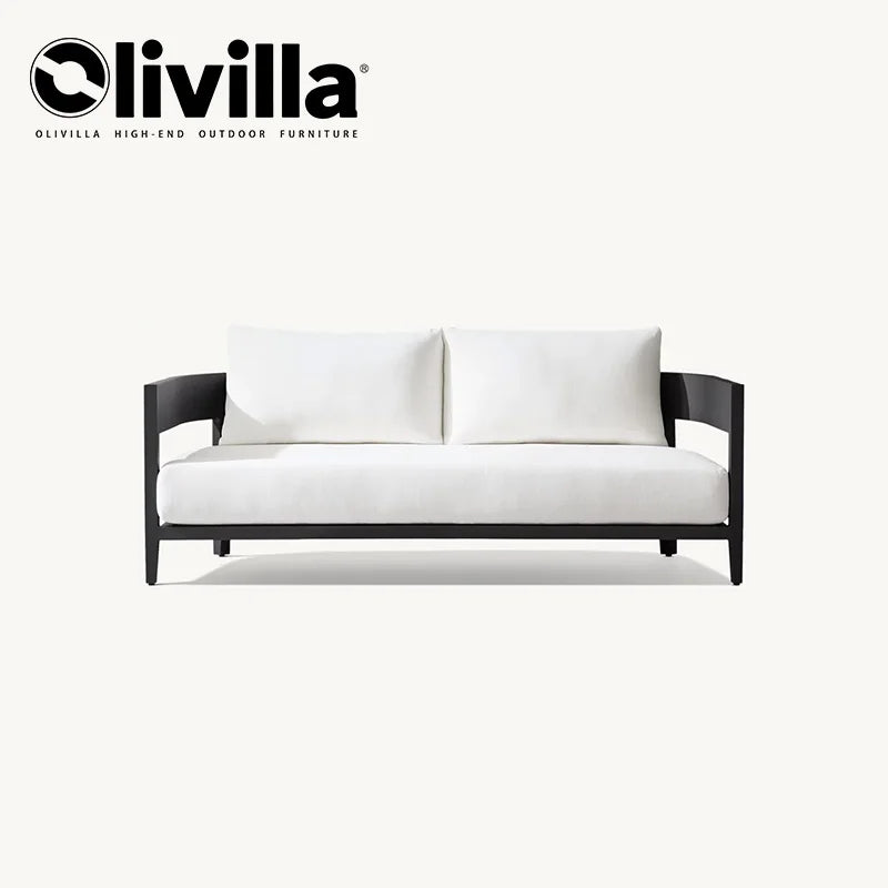Modern Aluminum Alloy Lounge Sofa for Guesthouse Courtyard Villa Hotel Sunroom Open-air Furniture Set Garden Outdoor Sofa Couch