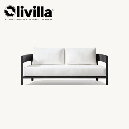Modern Aluminum Alloy Lounge Sofa for Guesthouse Courtyard Villa Hotel Sunroom Open-air Furniture Set Garden Outdoor Sofa Couch