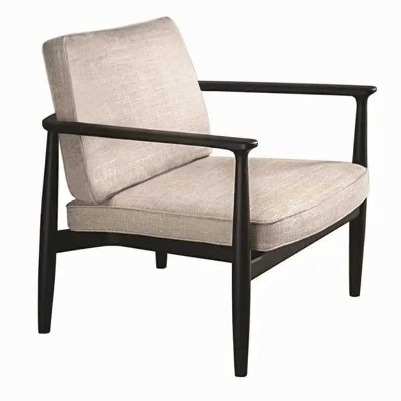 New Chinese Style Nordic Single-Seat Sofa Chair Post-Modern Minimalist Dining Chair Leisure Chair Conference