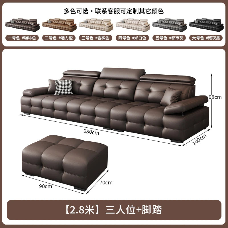 Modern Leather Living Room Sofas Couch Lazy Nordic Luxury Minimalist Living Room Sofas Lounge Designer Muebles Home Furniture