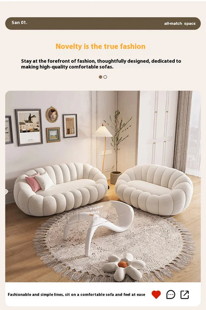 Cloud Sofa Plush Pumpkin Sofa Combination Soft And Comfortable Modern Living Room Sofa Suite Apartment Home Decoration Furniture