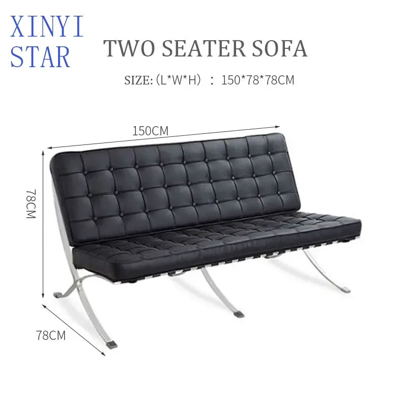 Comfortable Ergonomic Living Room Chair with Genuine Leather Backrest for Study, Cafe, and Gaming Use