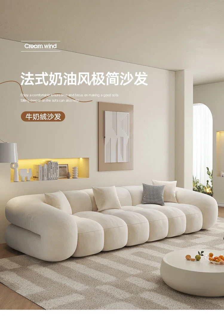 Designer Luxury Living Room Sofas House Nordic Family Elegant Relaxing Sofa Economic Apartment Minimalist Divano Hotel Furniture