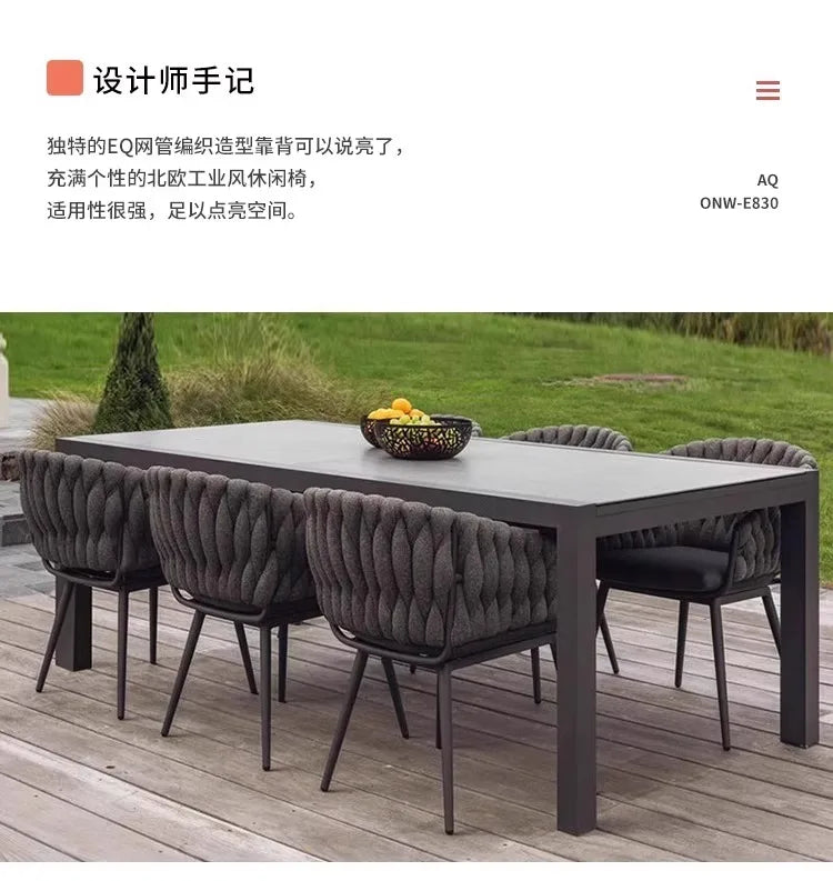 Office Restaurant Garden Chairs Hotel Leisure Simplicity Modern Garden Chairs Homestay Aluminum Furniture Silla De Jardín MHSF