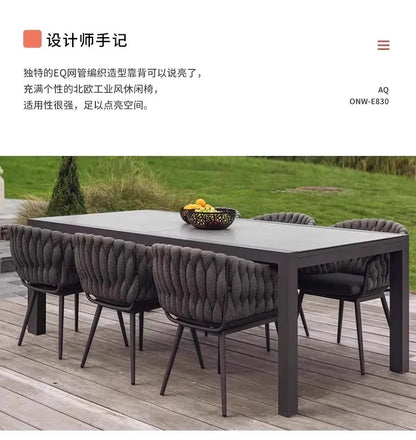 Office Restaurant Garden Chairs Hotel Leisure Simplicity Modern Garden Chairs Homestay Aluminum Furniture Silla De Jardín MHSF