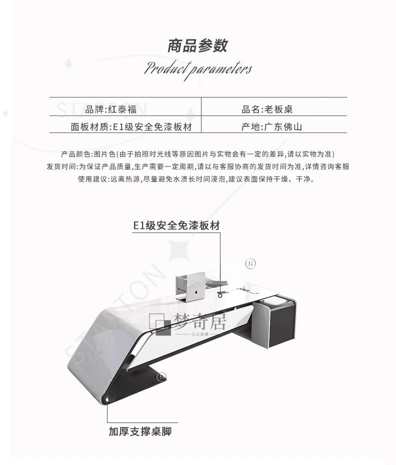 Aesthetic Executive Luxury Desk, Manager L Shaped Modern, Designer Computer Table Organizer Workstation Escritorio Design