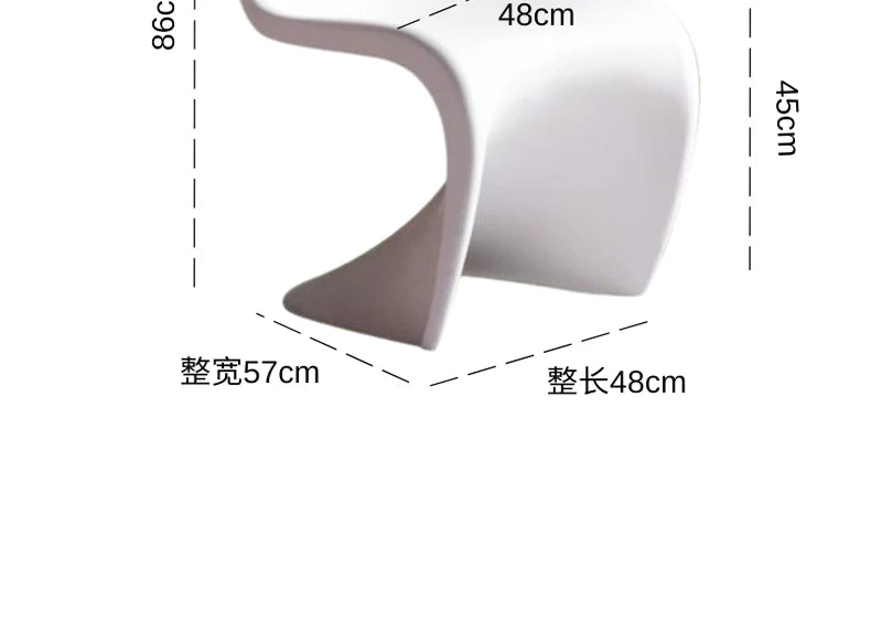 Dining chair Makeup stool Home Nordic minimalist high-end creative style plastic beauty chair