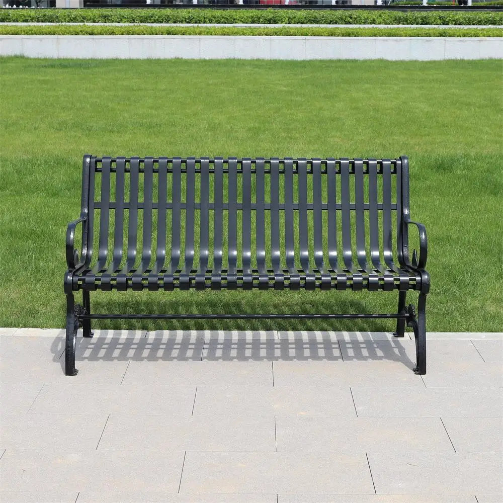 Luxury Park Metal Benches Seat Outdoor Garden Patio Cast Iron Benches